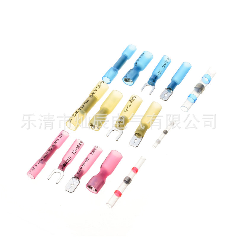 Cross-border e-commerce 294pcs solder ring heat shrinkable wiring connection terminal 150p + heat shrinkable tube combination 144p sleeve