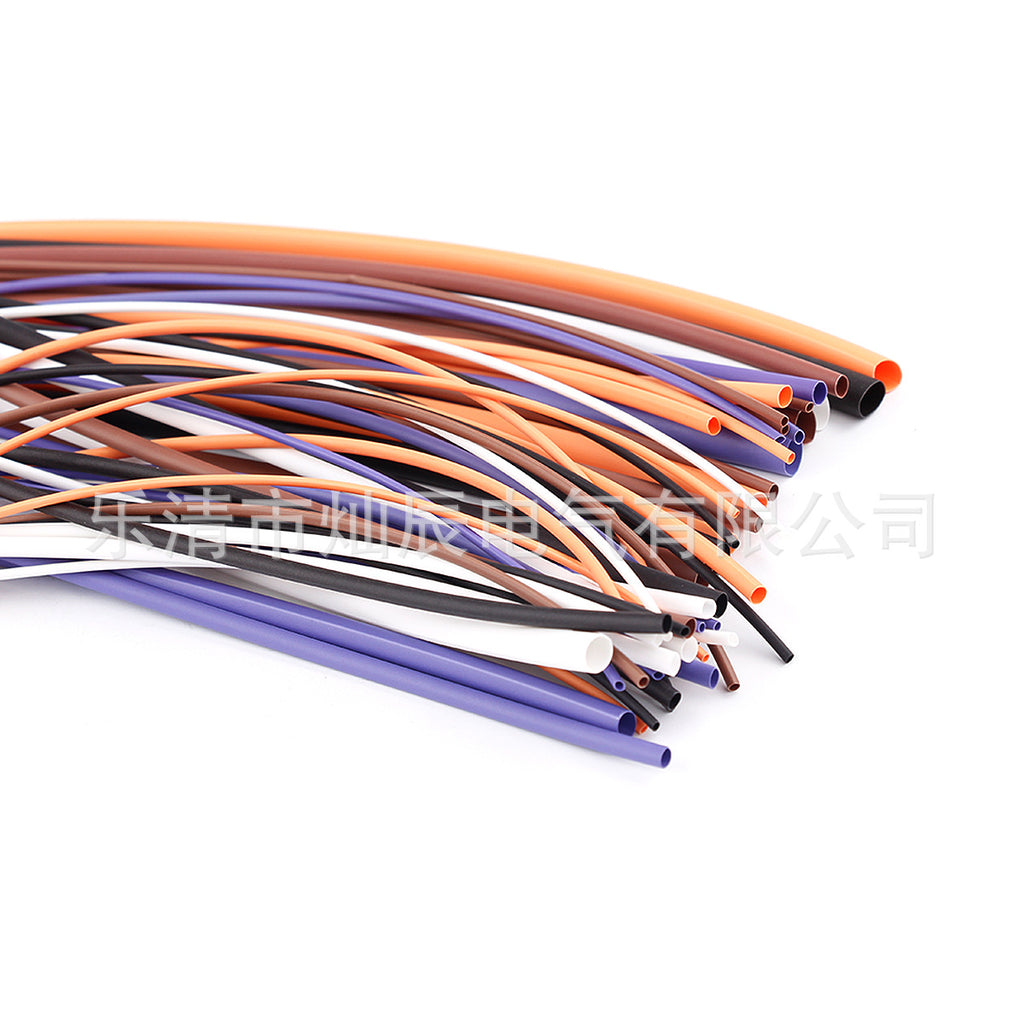 Wall heat shrinkable tube bag 100pcs power connector protective cover 2:1 halogen-free color heat shrinkable sleeve set