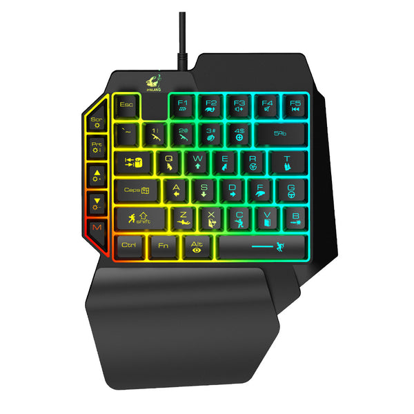 Free Wolf K15 Wired Keyboard Game Wired Mechanical Feel Eating Chicken Esports Keyboard  eBay Cross Border