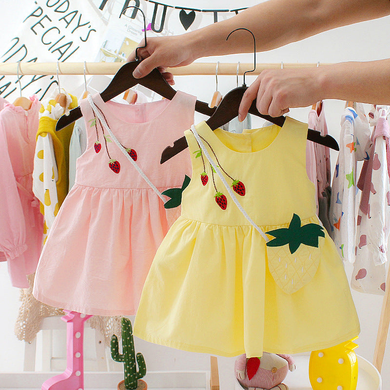 Dropshipping children's dresses: 2019 korean style summer collection - girls' sleeveless printed dresses for toddlers and young children