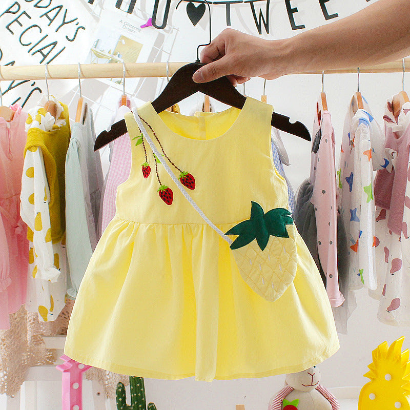 Dropshipping children's dresses: 2019 korean style summer collection - girls' sleeveless printed dresses for toddlers and young children