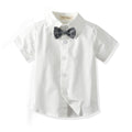 Children's spring/summer british style striped vest three-piece set - baby's first birthday outfit & occasion wear