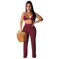 summer new european and american sexy women's fashion knitted mesh hollow-out see-through two-piece set - hot cross-border seller