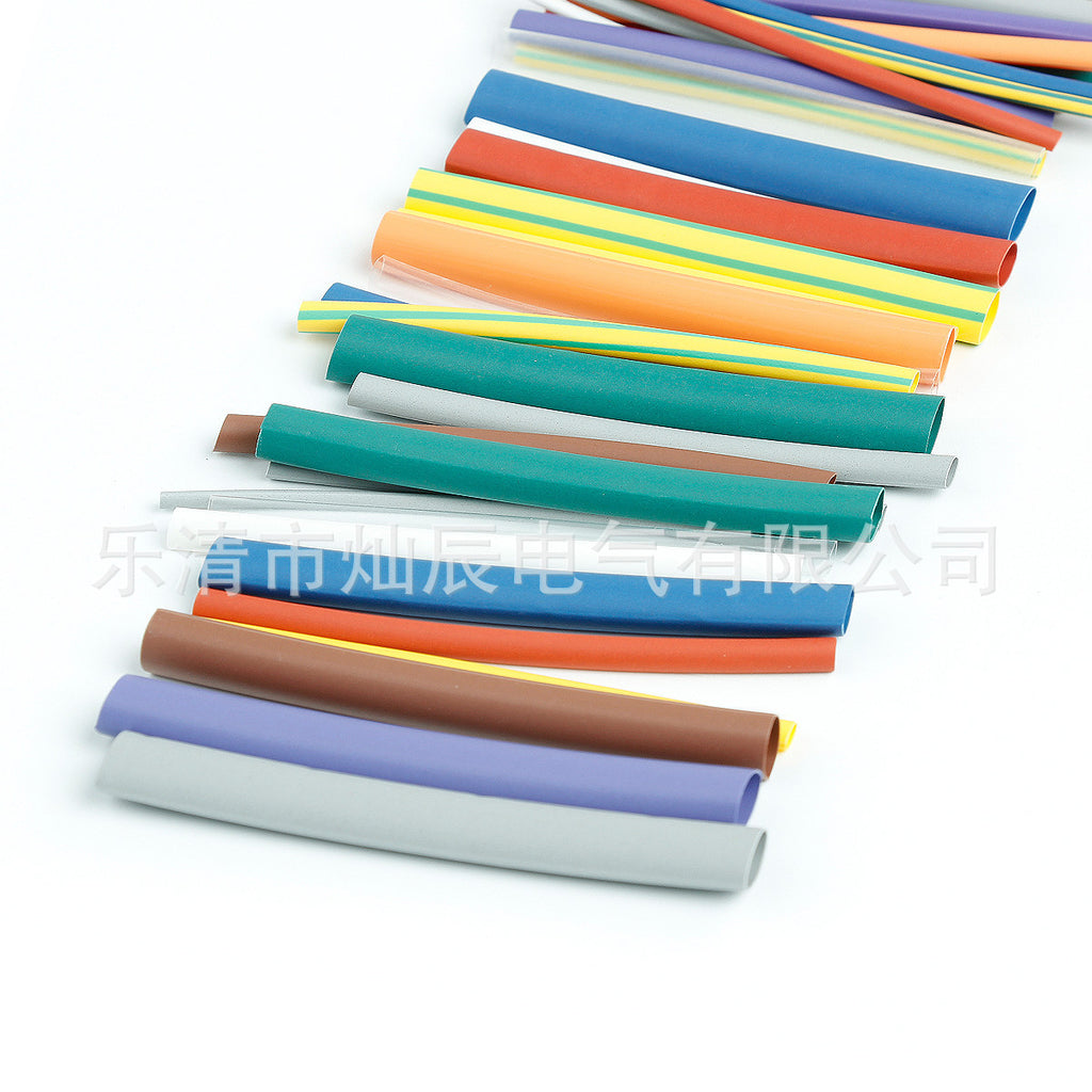 Cross-border e-commerce 144pcs heat shrinkable tube set 2:1 heat shrinkable sleeve halogen-free flame retardant heat shrinkable insulating sleeve
