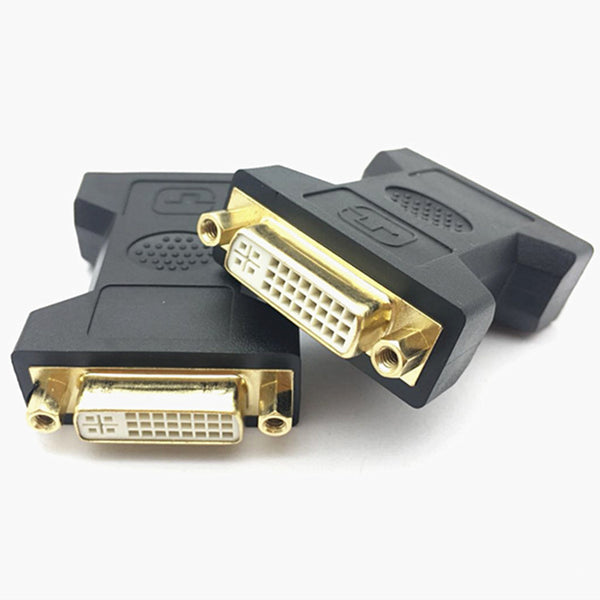 DVI-I (24 + 5) female to female high definition cable adapter DVI plug extension connector Computer through connector