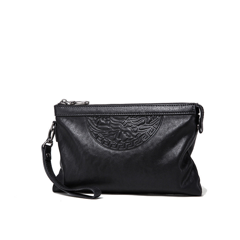 Leather men's bag business casual men's cowhide clutch envelope bag fashion large capacity clutch bag men's bag bag