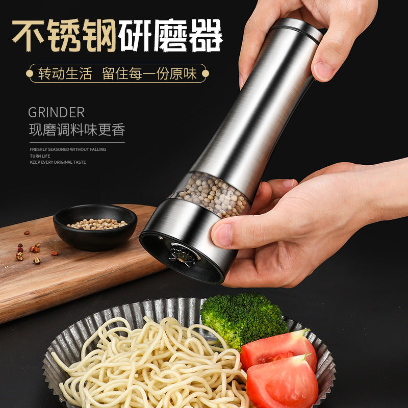 Ceramic 304 Stainless Steel Pepper Grinder Manual Glass Black Pepper Grinder Pepper Salt Coffee Seasoning Bottle