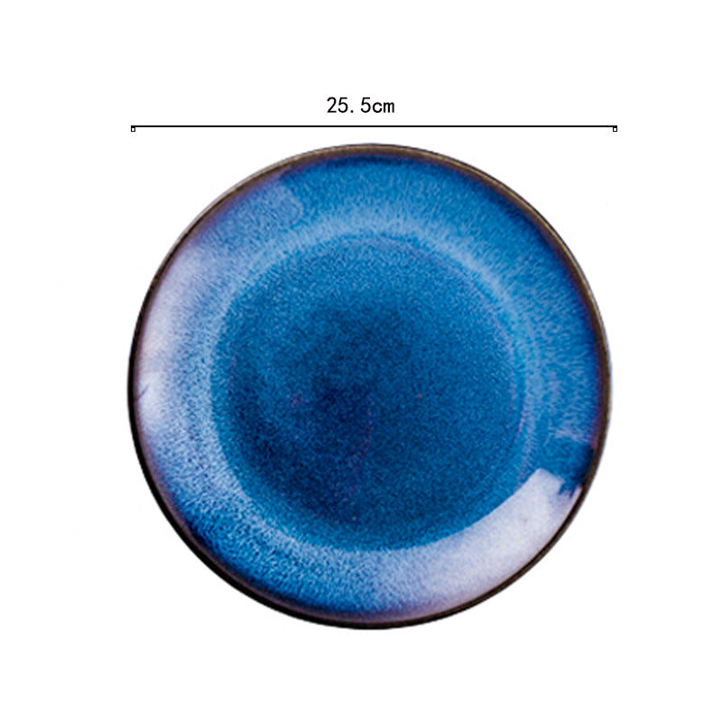 Japanese ceramic kiln-turned tableware, rice bowl, dinner plate, matching plate, commercial hotel bowl and chopsticks, restaurant plate, kiln-turned glaze