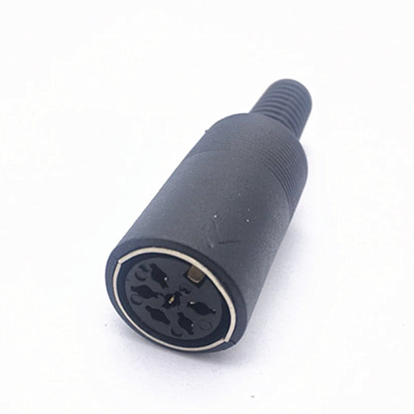 Six-core S terminal, plug Audio plug S terminal Large 6P female head with shell with DS-6/DIN-6 keyboard/mouse