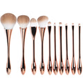 (clearance sale) stemware - champagne gold - white base with brown accent, set of 10 + opp packaging