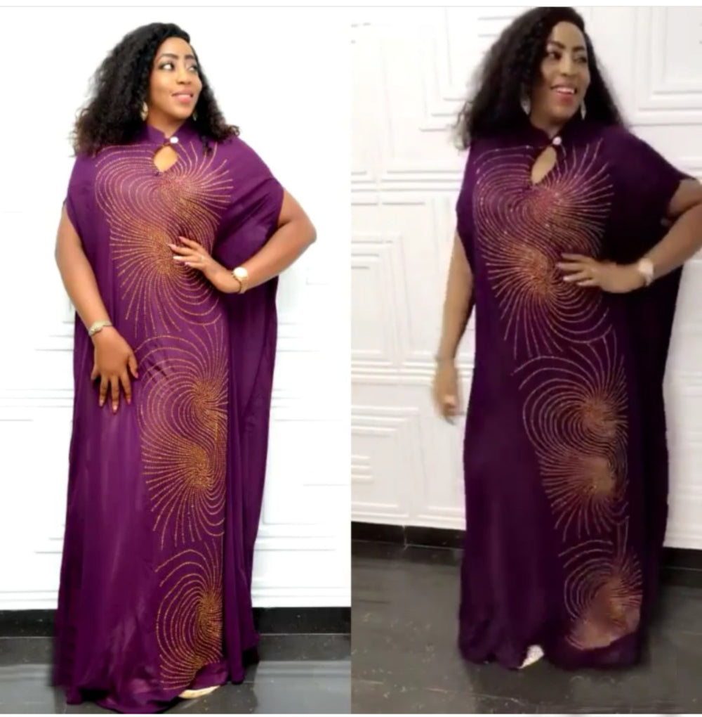 supply small stand-up collar whirlwind-shaped stylish hot diamond fashionloosedress african women's long skirt big sale