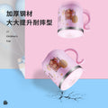 304 stainless steel kids' double-walled cup - milk sippy cup, cartoon design with lid, perfect for kindergarten, customizable with logo for gifts