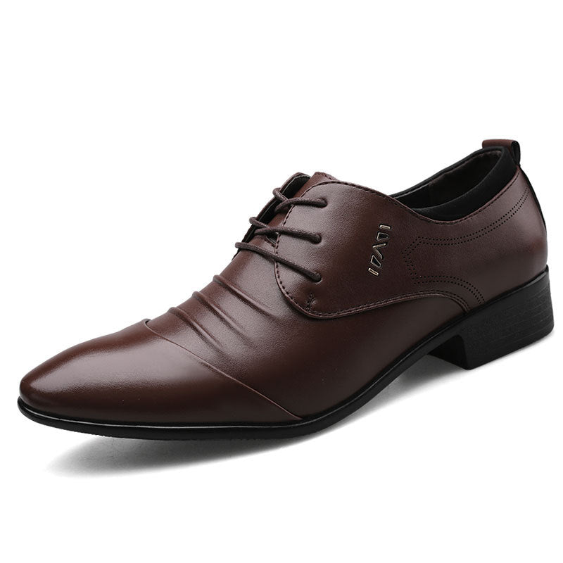2024 new plus size men's leather shoes summer business casual white sneakers versatile wedding shoes dropshipping available