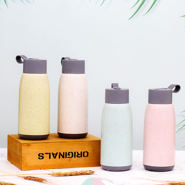 New creative wheat straw wheat fragrance cup double-layer glass small fragrant wind rhombus customized water cup business gift cup
