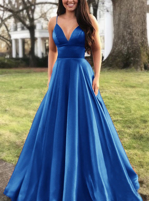 summer new arrivals: european and american style sexy v-neck dress - sleeveless, solid color, fashionable evening gown with spaghetti straps