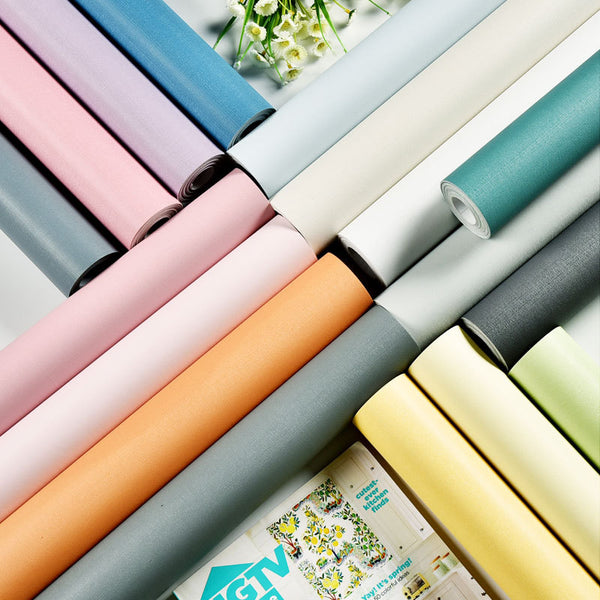 Wholesale macaron wallpaper self-adhesive bedroom warm wallpaper waterproof pvc solid color plain color dormitory bedroom wall sticker