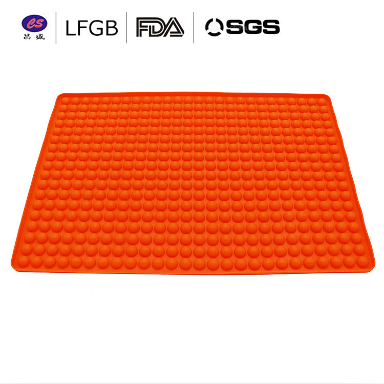 221 holes 1.5CM small ball drain picnic grill mat silicone biscuit mold silicone placemat baking pan