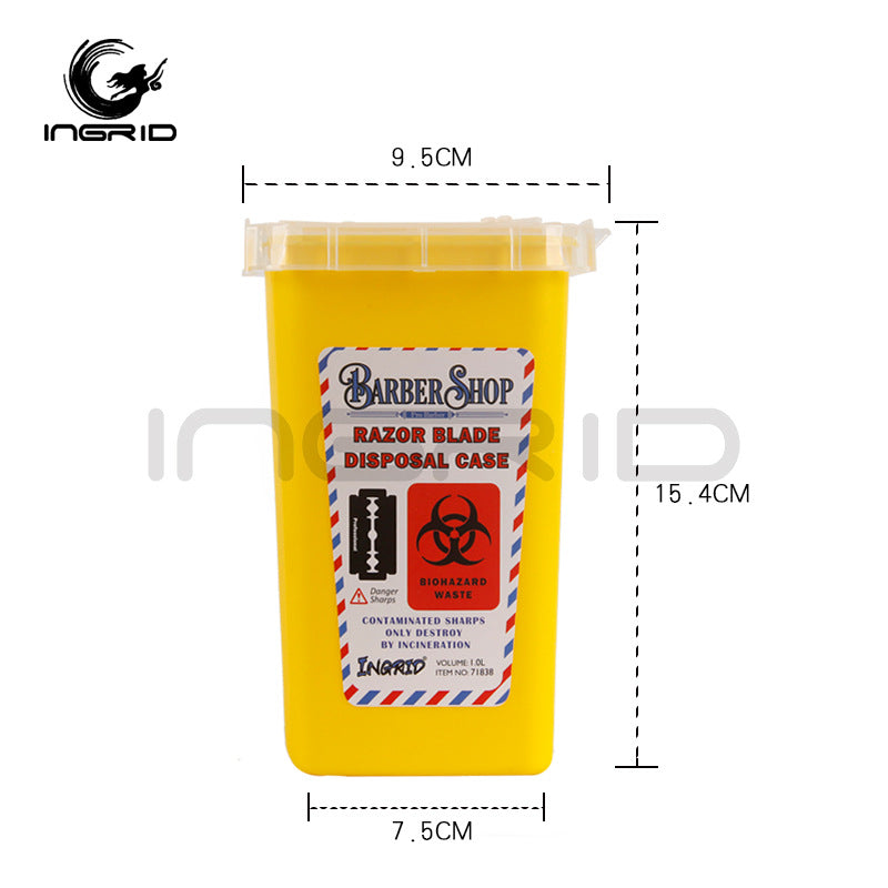 Blade sharp tool Discarded blade storage box Barber shop recycling box Hair salon Professional hair tool Blade storage bucket