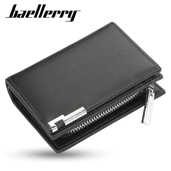 New men's short wallet baellerry fashion casual organ card bag large capacity zipper wallet wholesale