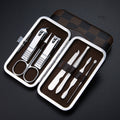 7-piece manicure nail clipper set - beauty nail file tool kit for foot and hand care - includes nail clippers, cuticle nippers, and tweezers - customizable with logo