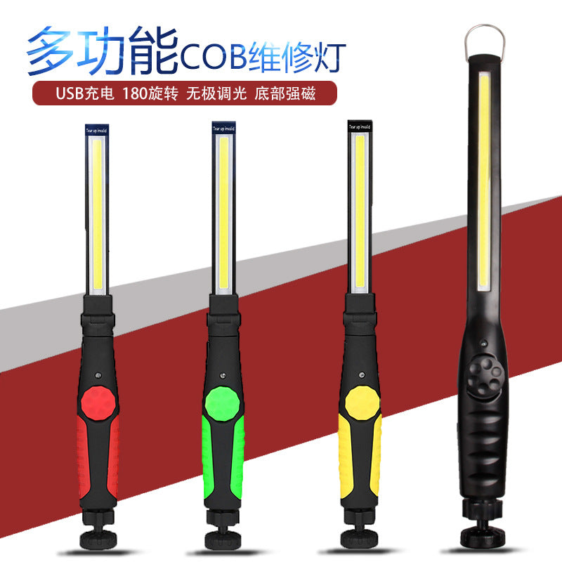 LED direct sales strong lighting construction site car maintenance light new USB charging work maintenance light COB strip light