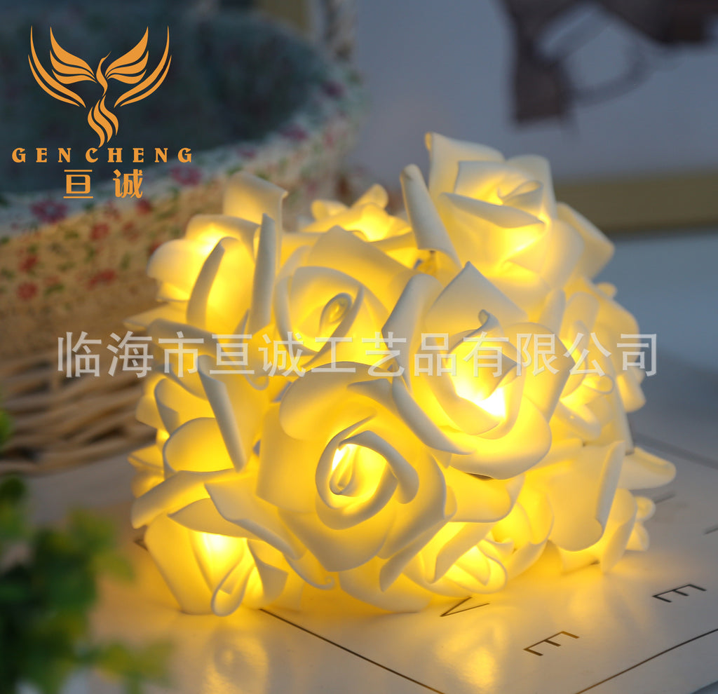 LED rose light string rose battery box decorative light Valentine's Day gift LED simulation rose light string