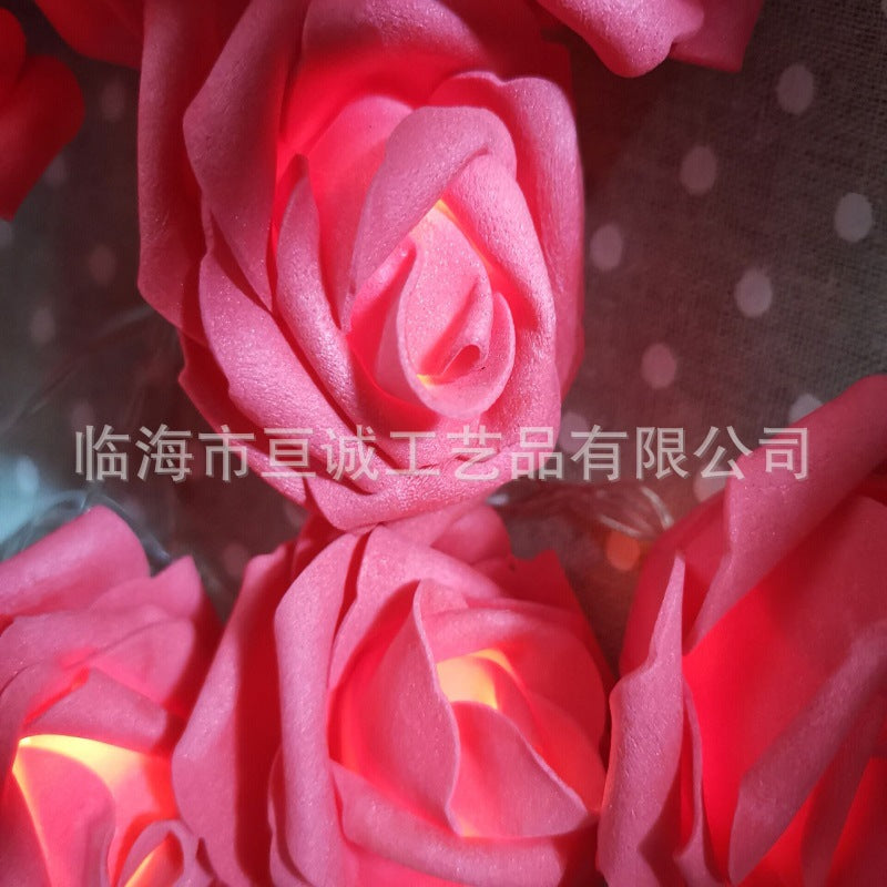 LED rose light string rose battery box decorative light Valentine's Day gift LED simulation rose light string