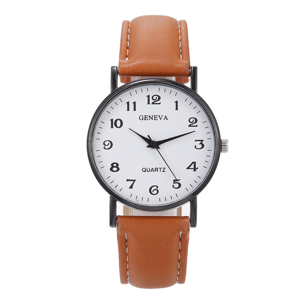Exportk-stylecasual digital scale retropreppy style belt fashion women's watch student casual men's watch