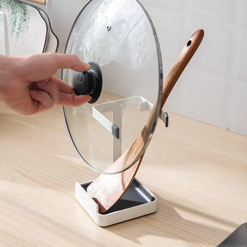 Spoon rack, multi-functional lid rack, kitchen lid storage rack, non-punching seated spoon rack