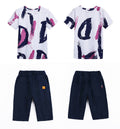 Boys' summer outfit  new collection: kids' summer short-sleeve two-piece set, korean style trendy for toddlers and young children