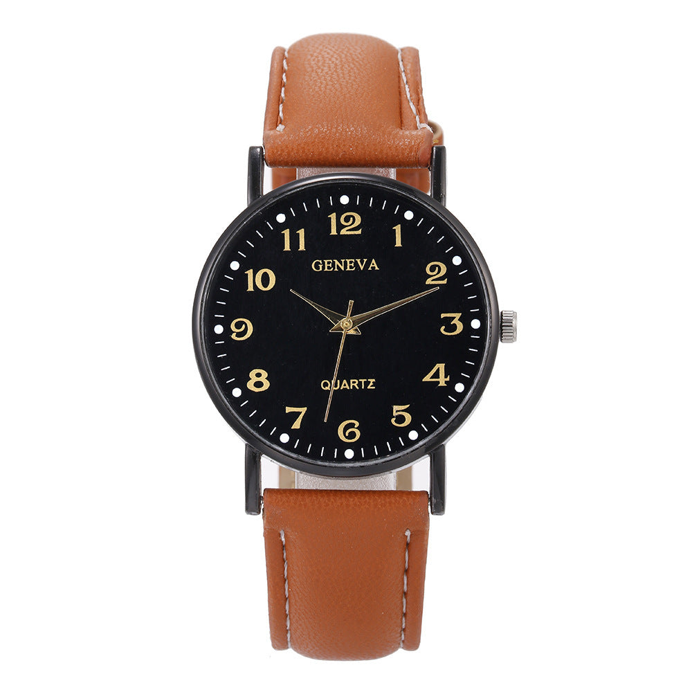 Exportk-stylecasual digital scale retropreppy style belt fashion women's watch student casual men's watch