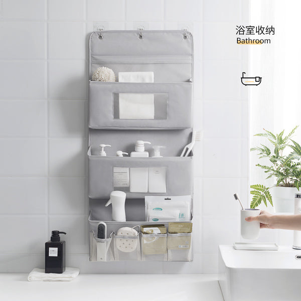 Yona Creative Fabric Cosmetics Storage Door Multi-layer Fabric Hanging Bag Finishing Bag Dormitory Storage Bag Sundries