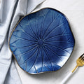 Ceramic kiln-turned western-style plates, japanese-style lotus leaf plates, fruit salad plates, creative for home plates, microwaveable