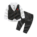Boys' suit set: vest, long-sleeve shirt, gentleman style - perfect for birthdays, first birthdays, and wholesale. european and american style