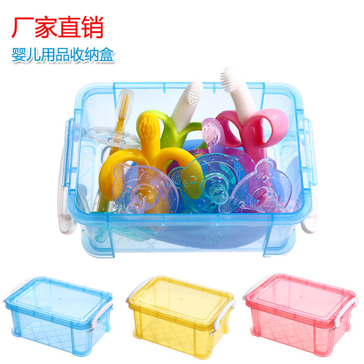Factory direct sales storage box Plastic solid color storage box Storage box Toys baby products sorting storage box