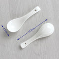 Pure white ceramic small spoon hotel restaurant spoon for home bone china spoon electric rice cooker spoon hotel same style spoon