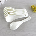Pure white ceramic small spoon hotel restaurant spoon for home bone china spoon electric rice cooker spoon hotel same style spoon