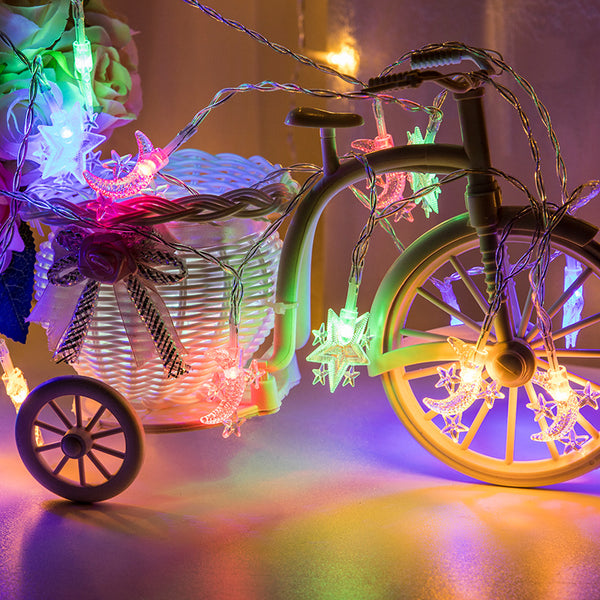 LED star moon light string gypsy romantic girl room marriage proposal birthday indoor and outdoor decorative light string
