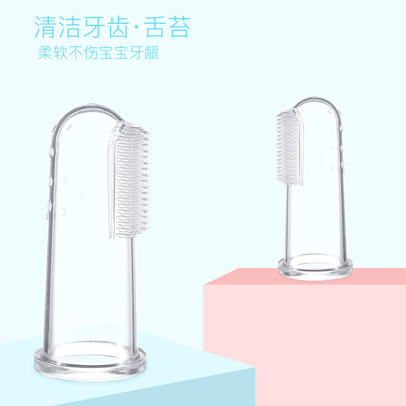 Factory direct sales baby thumb cover toothbrush, silicone baby tooth brush, finger toothbrush, baby tongue coating cleaning brush