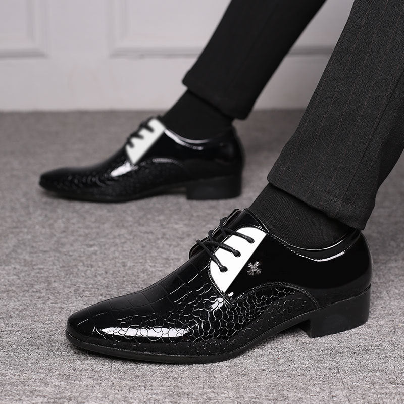 Men's winter new leather shoes, men's business formal shoes, men's shoe, plus size wedding shoes, dropshipping available