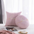 Scandinavian style casual pillow letter pure color round sofa bay window office waist protector home combination stuffed cushion