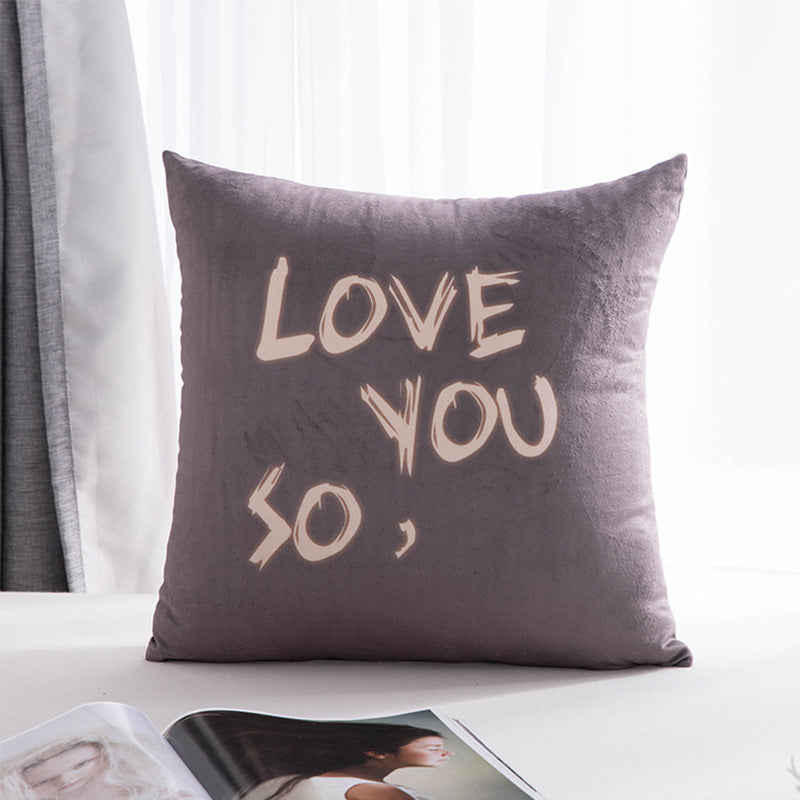 Scandinavian style casual pillow letter pure color round sofa bay window office waist protector home combination stuffed cushion