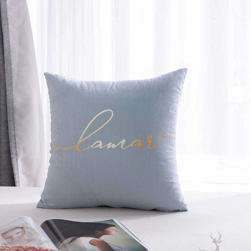 Scandinavian style casual pillow letter pure color round sofa bay window office waist protector home combination stuffed cushion
