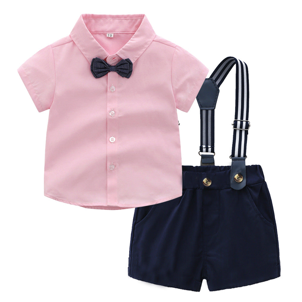 New summer korean style boys' clothing: boys' summer pink shirt, boys' summer outfits, children's wear
