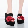 2025 beach vacation sweet thong sandals - summer travel non-slip high heel outdoor beach slippers for women