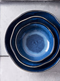Creative kiln-turned ceramic special-shaped bowl, large bowl, fruit bowl, dessert bowl, vegetable salad soup bowl, noodle bowl, rice bowl, hotel