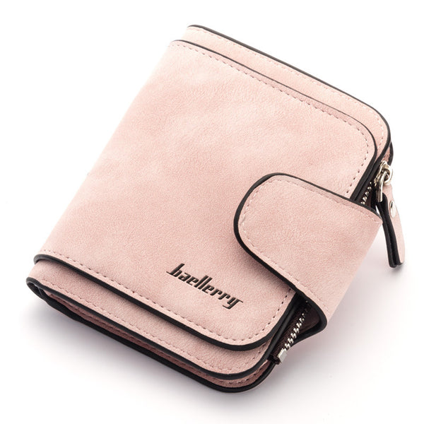 Wallet ins female baellerry popular Korean version buckle matte leather change bag small fresh student female wallet