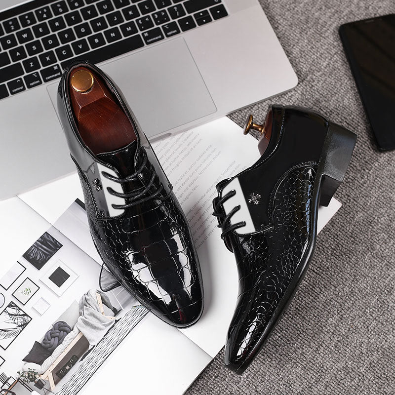 Men's winter new leather shoes, men's business formal shoes, men's shoe, plus size wedding shoes, dropshipping available