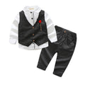 Boys' suit set: vest, long-sleeve shirt, gentleman style - perfect for birthdays, first birthdays, and wholesale. european and american style