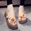 Brown rattan grass with 4 pearl sunflower yellow accents